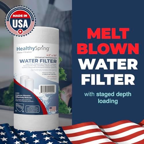 American Made, Sediment Water Filter, 10" x 4.5", Replacement for Pentair Pentek DGD-5005, GE® GXWH40L, GXWH35F, Culligan® RFC-BBSA, 3M® Aqua-Pure® AP810, 5 Micron, Pack of 4 - Image 3