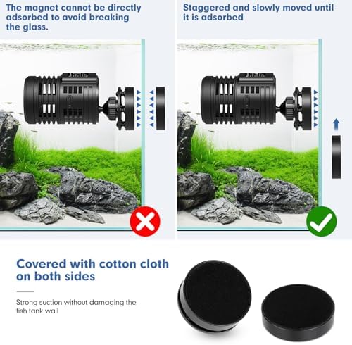 hygger 1850GPH Aquarium Wave Maker Pump with Strong Magnetic Suction Base, Ultra-quiet 360 Degree Rotating Submersible Power Head,for 60-130 Gal Freshwater Saltwater Tank - Image 3