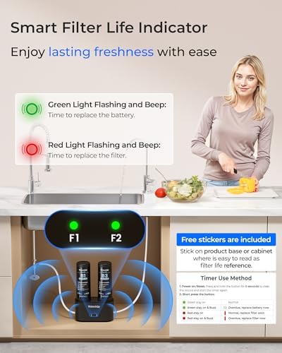 Waterdrop DLB Under Sink Water Filter System, with Faucet, Life Indicator - Image 4