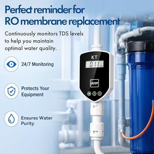 Inline TDS Water Quality Monitor,1/4"Quick Connect for Aquarium&RO (black) - Image 5