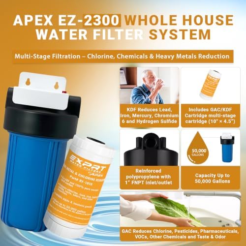 Whole House Water Filter 10" x 4.5" Reduces Heavy Metals EZ-2300 - Image 3