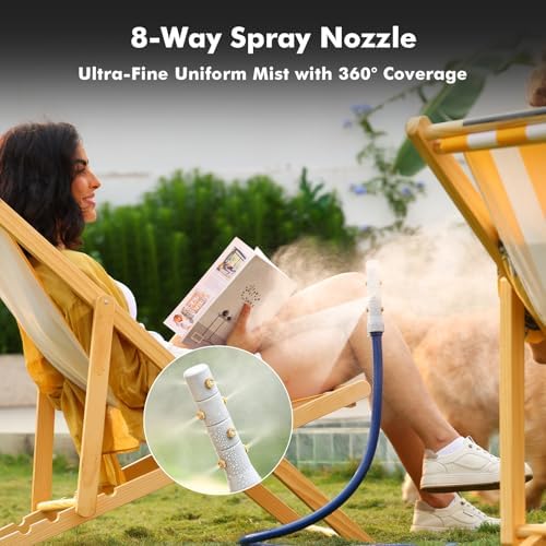 RESTMO Adjustable Misters for Outside Patio, 2 Pack Outdoor Cooling Misting System - Image 3