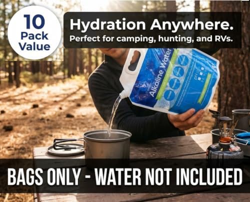Foldable Alkaline Water Storage Bags, 5L/1.3 Gal, 10-Pack, BPA Free - Image 4