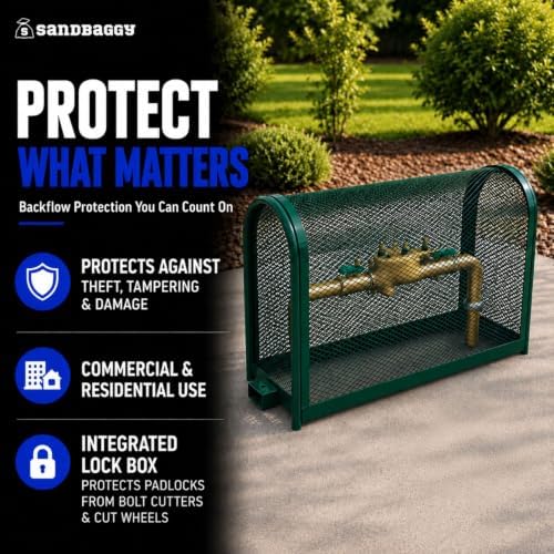 Sandbaggy Durable Backflow Security Cage – Backflow Preventer Enclosure | 2 Year Warranty (48” x 25” x 15” (LxHxW), 1, Count) - Image 4