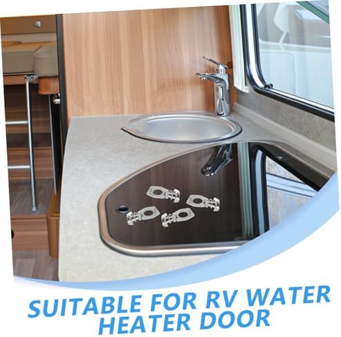 4pcs Rv Water Heater Door Latch Fasteners Sturdy Water Heater Cover Locks for Safe Rv Installation Compact Design Prevents Accidental Opening - Image 3