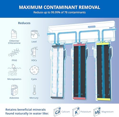 Aquasana Under Sink Water Filter | Claryum 3-Stage Max Flow | AQ-6300M-ORB - Image 3