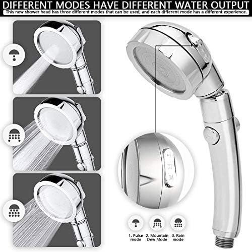 Handheld Shower Head（Without Hose and Bracket） - High Pressure Water Saving 360 Degree Rotating Adjustable Showerhead with ON/Off Switch and 3 Spray Settings RV Camper Bathroom Shower Sprayer - Image 3