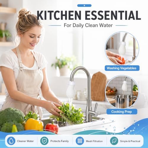Faucet Filter, Faucet Filter Bag – 2026 New Universal Faucet Filter Cotton Bag with Sediment Barrier, Fine Fiber Mesh Purifier, Reduces Limescale & Rust, for Kitchen Sink (100PCS+20 Bandage) - Image 2