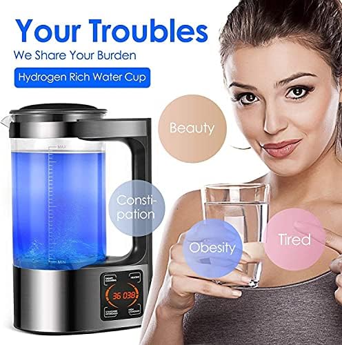 Hydrogen Water Generator, Hydrogen Water Kettle, Hydrogen Water Bottle Generator with SPE and PEM Technology, US Membrane Make Hydrogen Content up to 2000 PPB - Image 6