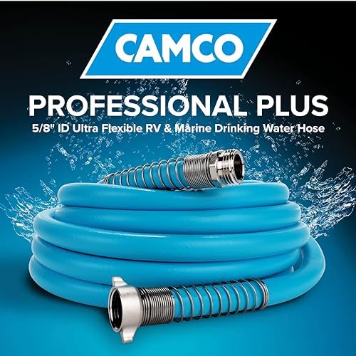 Camco EVOFlex 50-Ft RV Drinking Water Hose - Features Extra Flexible Design w/Stainless Steel Strain Relief Ends - Lead-Free, BPA-Free and Phthalate-Free - 5/8” Inside Diameter (22596) (Pack of 3) - Image 2