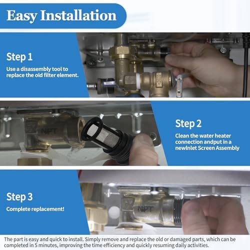 EGBD032 & DTJD006 Inlet Water Filter Kit for Noritz Tankless Water Heater - Image 6