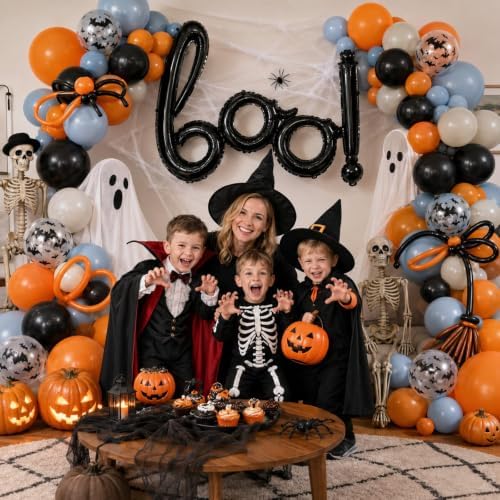 Halloween Balloon Garland Arch Kit Blue Spooky One 1st Birthday Decorations - Image 5