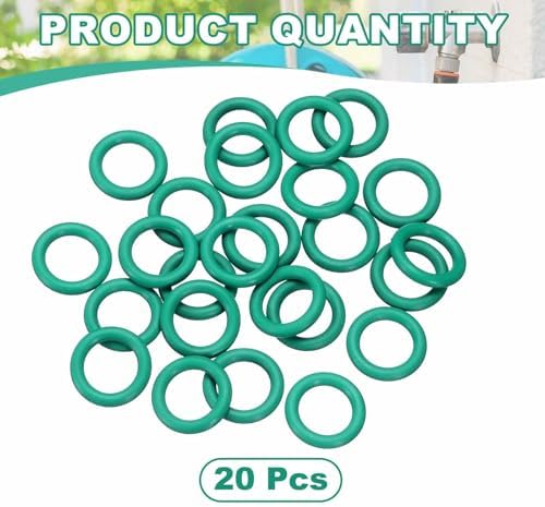 HARFINGTON 20 Pcs Fluorine Rubber O-Rings 14.5mm OD 9.7mm ID 2.4mm Width Round Sealing O Ring Seal Gasket for Industrial Engines Plumbing Faucet Hose Automotive - Image 3
