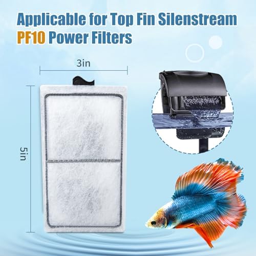 8 Pack PF-S Filter Cartridges Only Compatible with Silenstream PF10 Power Filters, Replacement Aquarium Carbon Cartridge with Zeolite - Image 2