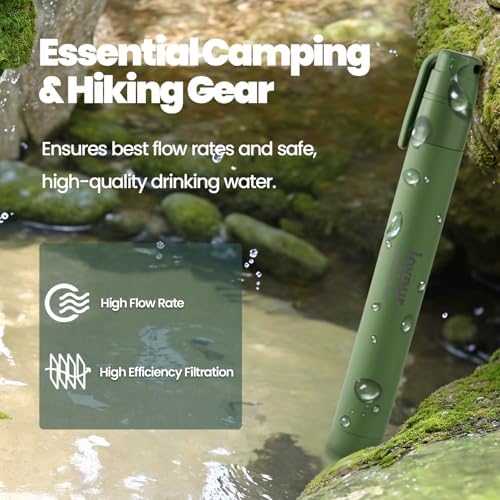 Portable Water Filter Straw Survival, Essential Camping & Hiking Gear, Water Purification Straw for Travel, Biking and Emergency Preparedness - Image 6