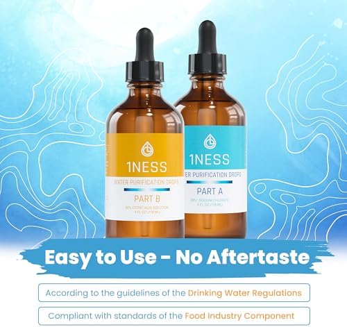 1ness Chlorine Dioxide Kit | 2 Part Liquid Classic 1:1 Set | Citric Acid 50% : Sodium Solution 28% | 1x 4oz Solution A + 1x 4oz Solution B - Image 5