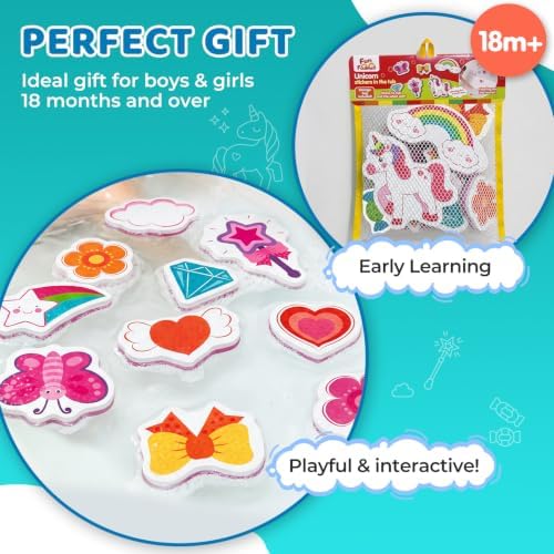 Baby Bath Toys for Kids Ages 1-3, 16PCS Unicorn Foam Bath Toys - Image 7