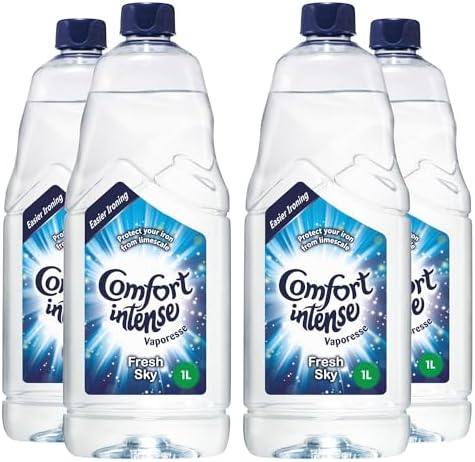 Comfort Ironing Water Fresh Sky Intense Vaporesse Deionised Water Gives Your Laundry a Clean, Fresh and Uplifting Fragrance Prevents Limscale for Easy Ironing 1 Litre (Buy 4) by Unknown