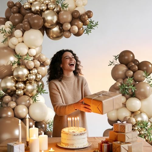 Brown Balloon Arch Kit for Bear Baby Shower Birthday Party Decorations - Image 5
