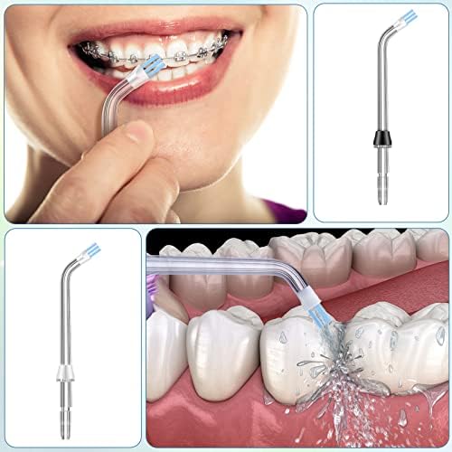 Nuanchu 8 Pieces Compatible with Waterpik Replacement Flossers Replacement Tips, Classic Jet Tips Flosser Refill Heads Replacement Heads for Water Toothpick - Image 4