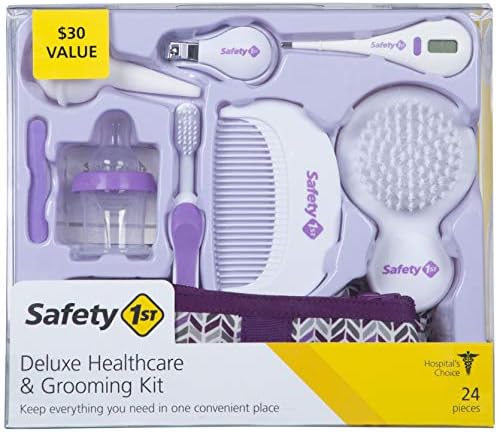 Safety 1st Deluxe Baby Healthcare and Grooming Kit, Pyramids Grape Juice, Newborn Baby Essentials, One Size, 24 Pieces by Safety1st