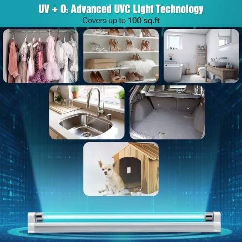 1 Pack 6W UVC Light with Ozone, for Shoes Closet Cabinet Bathroom - Image 5