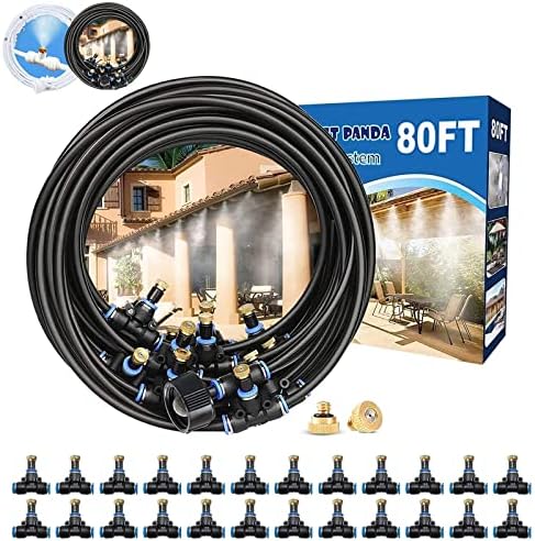 Misters for Outside Patio, 80FT|24M Outdoor Water Misting Cooling System. by POCKETPANDA
