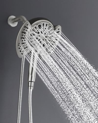 INAVAMZ 2 in 1 Shower Head with Handheld Combo High Pressure Nickel 2.5 GPM by INAVAMZ