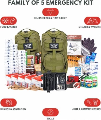Stealth Angel Survival - 72 Hour Family Emergency Kit - 1-5 Person Survival Bag for Earthquakes, Hurricanes, and Other Natural Disasters - Image 5