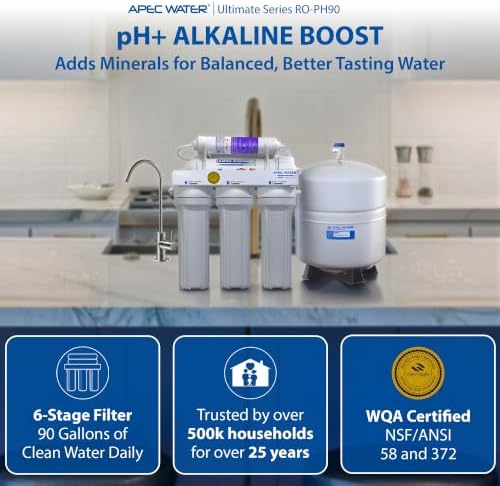 APEC Water RO-PH90, 6-Stage Under Sink RO System, Alkaline, 90 GPD - Image 2