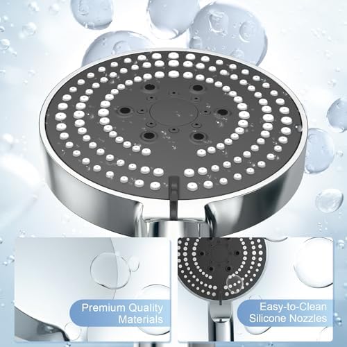 OFFO Handheld Shower Head with Hose, 6 Spray Settings Filtered Shower Head, Detachable Hand Shower for Hair Washing, Pet Bathing and Tub Cleaning, Easy Installation, Chrome - Image 6