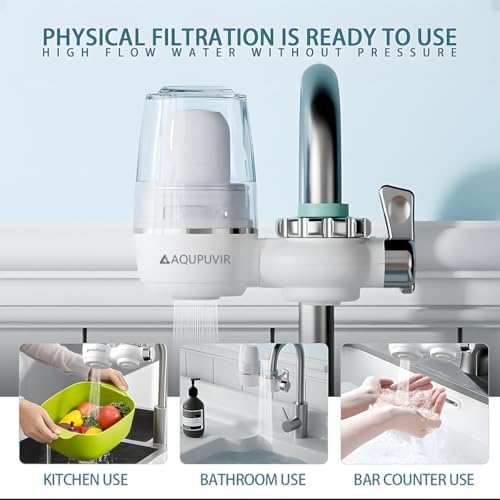 Sink Water Filter System for Kitchen Faucet | Reduces Lead, Chlorine, Bad Taste & Odor | High Capacity 320 Gallons | Easy Install with View Window | Drinking Water Purifier - Image 7