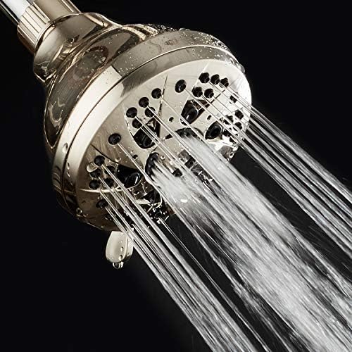 AquaDance BRUSHED NICKEL High Pressure 6-Setting Spiral Shower Head – Angle Adjustable, Anti-Clog Showerhead Jets, Tool-Free Installation - USA Standard Certified - Top U.S. Brand - Image 4