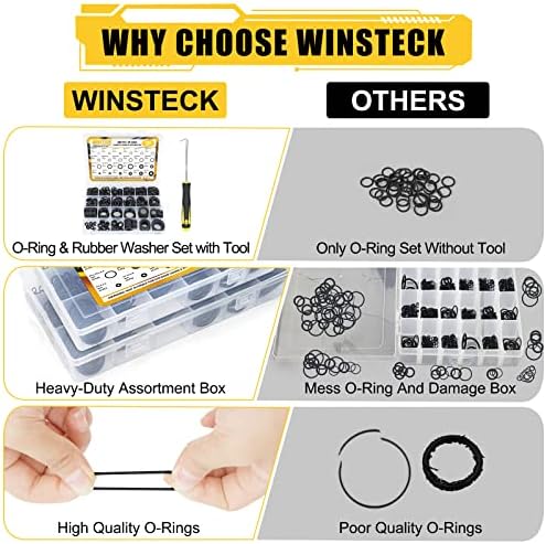 380PCS 24 Sizes Rubber & Silicone Hose Washers & O Ring Assortment Kit - Image 3