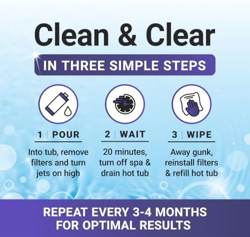 Bio Ouster Power Purge Hot Tub Jet Cleaner w/Towel - Deep Hot Tub Cleaner for Jets, Tubes, Plumbing - for Standard & Inflatable Spas - Removes Gunk Buildup for Crystal Clear Water - Made in USA (Kit) - Image 4
