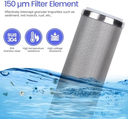 Stainless Steel Cleanable Wire Mesh Filter Cartridge 10”Length,2.5"OD(150 Micron) - Image 3