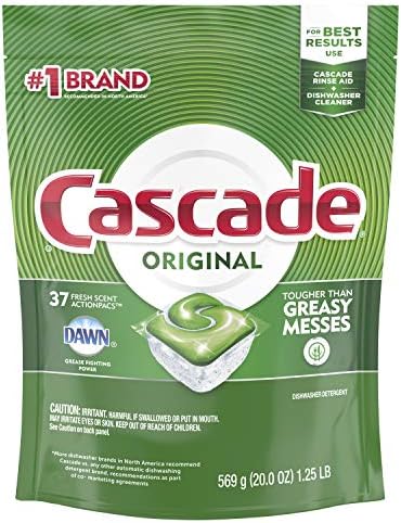 Cascade ActionPacs Dishwasher Detergent Fresh Scent, 37 ct (Pack of 4) by Cascade
