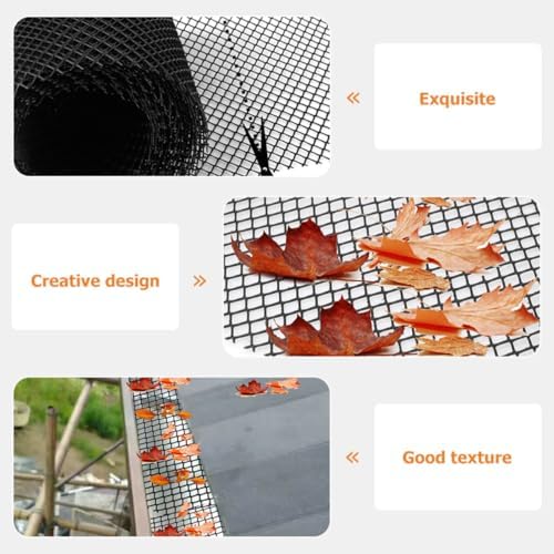 Plastic Gutter Guard Mesh Cover Net with 10 Nails for Yard Drains - Image 3
