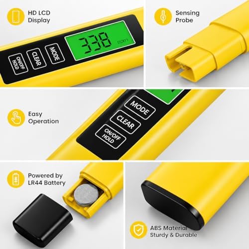 3 in 1 TDS Meter, EC/TDS/Temp Water Tester for Drinking Water, 0-999 PPM - Image 6