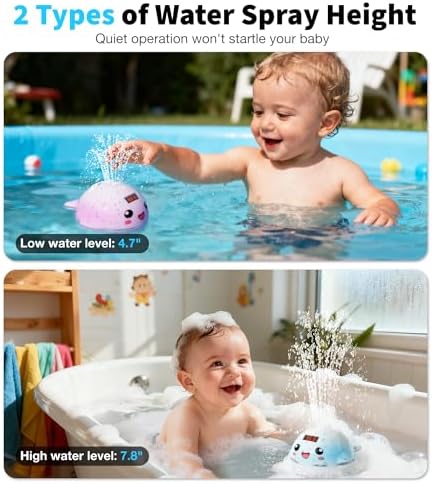 Pircaath Baby Bath Toy Sprinkler with Thermometer, Temp Alarm & Backlit - Image 2