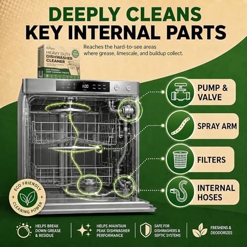Renuv® Heavy Duty Dishwasher Cleaner & Deodorizer, Descaler, 12 XL Tablets - Image 2