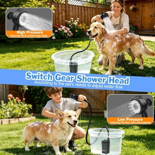 Rechargeable Portable Pet Shower Head Dog Bath Supplies for Indoor Outdoor - Image 4