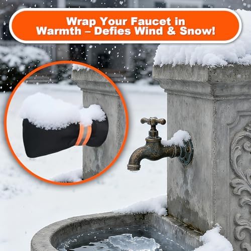 Outdoor Winter Faucet Hose Bib Wall Taps Outside Covers, Gray, 2pcs - Image 6