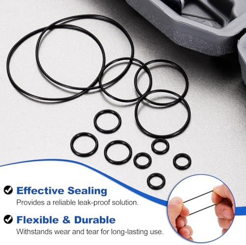 uxcell 10Pcs AS-039 NBR 70A O-Rings 2-3/4"ID x 1/16"CS/2.739"ID x 0.07"CS - Image 4
