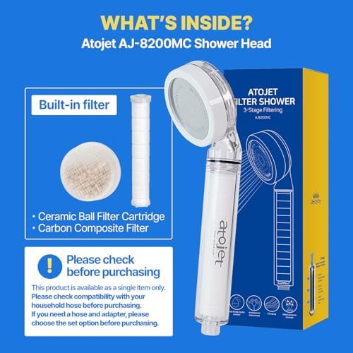 Filter Showerhead Inspired by Korea’s Beauty Culture – Pure Carbon Filters for Softer Skin & Smoother Hair | Carbon Composite Filter | Single Showerhead (AJ8200MC-SNG-1) - Image 2