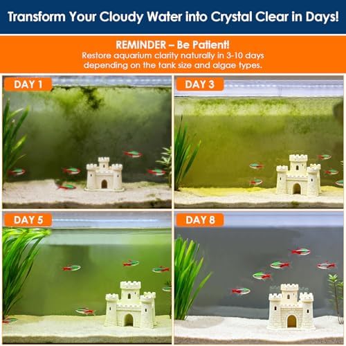 AquaMiracle Aquarium Filter with U - V Light & Filter Sponge, Fish Tank Filter with Timer for Green Water, Turtle Filter with Aeration & Rainfall Mode for Aquarium 10-30 Gallon - Image 2