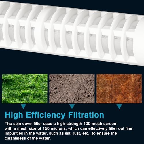 1-1/2 Inch 140 Mesh Spin Down Sediment Filters for Rusco Vu Flow, 1.5 Inch Sprinkler Filter Screen, Well Water Pump Filter, Irrigation Spindown Filters 8" Long (FS-1-1-2-140) - 2 Pack - Image 5