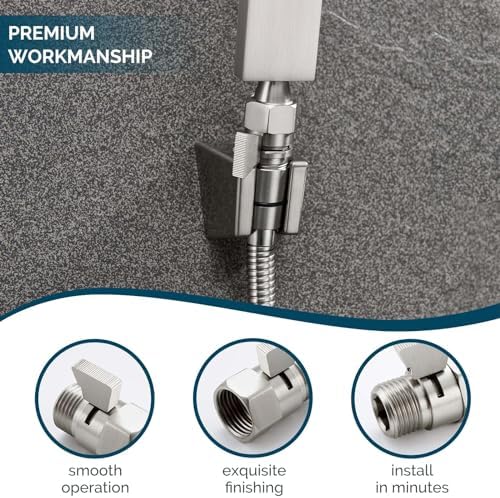 Angle Simple Shower Head Flow Restrictor, Brushed Nickel, 2 Pack - Image 7