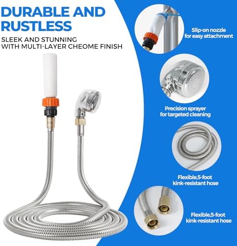 Faucet Hoses:Quick Connection,Sink Hose,Dog Bathing Shower - Image 6