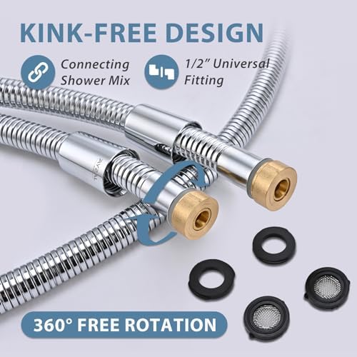 39Inches 304 Stainless Steel Shower Hose Extra Long Chorme - Image 2